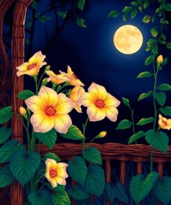 Moonflowers Rattan Paint Numbers