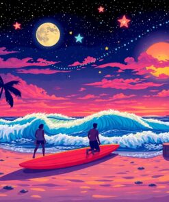 Surf Night Paint Numbers