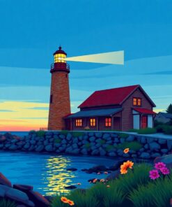 Coastal Lighthouse Paint Numbers