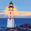 Wind Lighthouse Paint Numbers