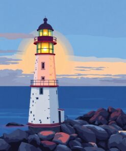 Wind Lighthouse Paint Numbers