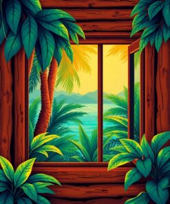 Cabin Window Paint Numbers