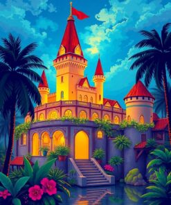 Tropical Fortress Paint Numbers