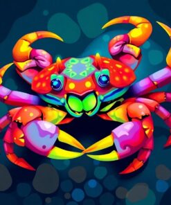 Glowing Tropical Ghost Crab Paint By Numbers
