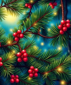 Holiday Pine Paint Numbers