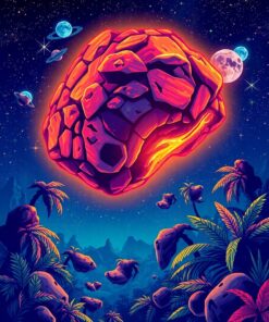 Tropical Meteorite Paint Numbers