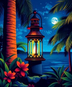 Night Lantern Paint Numbers