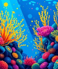 Glowing Vent Reef Life Paint By Numbers