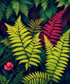 Botanical Ferns Paint Numbers