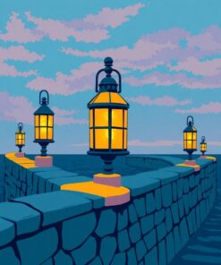 Seawall Lanterns Paint Numbers