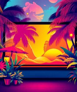 Tropical Screen Paint Numbers