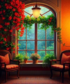 Window Foliage Paint Numbers