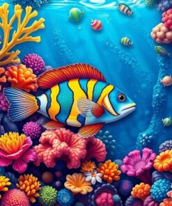 Goby Fish Coral Labyrinth Paint By Numbers