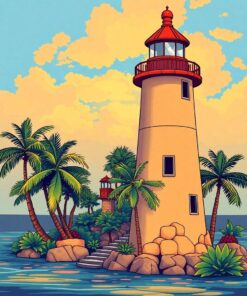 Tropical Tower Paint Numbers