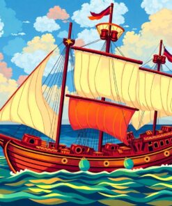 Golden Age Caribbean Voyage Paint By Numbers