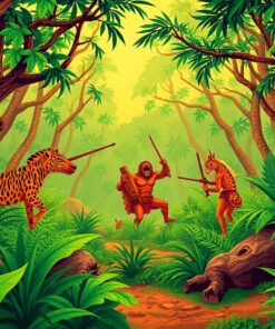 Golden Age Jungle Skirmish Paint By Numbers