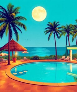 Tropical Pool Paint Numbers