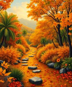 Autumn Tropics Paint Numbers