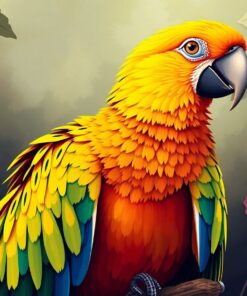 Golden Byzantine Macaw Paint By Numbers