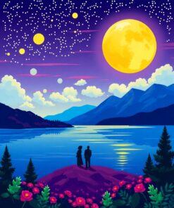 Pomegranate Mosaic Paint Numbers