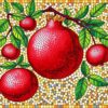 Golden Byzantine Pomegranate Mosaic Paint By Numbers
