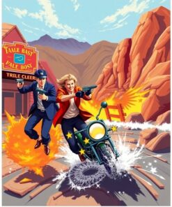 Action Scene Paint Numbers