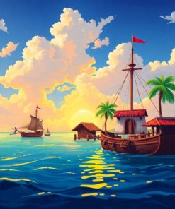 Compass Parchment Paint Numbers