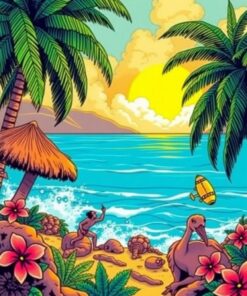 Tropical Battle Paint Numbers