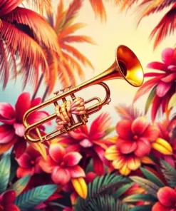 Golden Era Tropical Trumpet Paint By Numbers