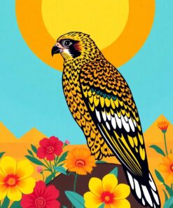 Golden Falcon Floral Oasis Paint By Numbers