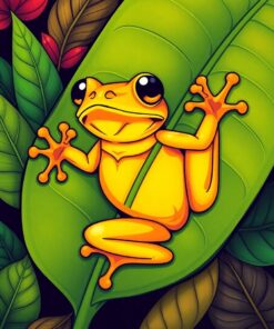 Tropical Leaf Paint Numbers