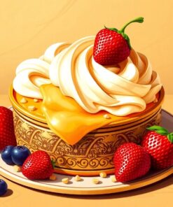 Golden Fruit Tin Dessert Paint By Numbers