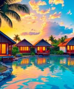 Resort Huts Paint Numbers