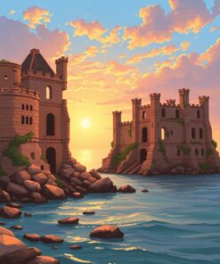 Seaside Ruins Paint Numbers