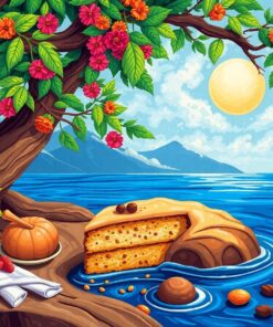 Golden Island Spiced Cake Paint By Numbers