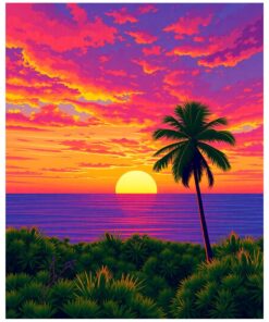 Island Dusk Paint Numbers