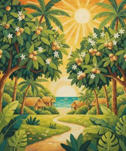 Golden Macadamia Orchard Paint By Numbers