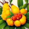 Golden Overripe Tropical Fruit Paint By Numbers