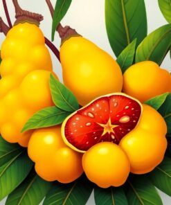 Golden Overripe Tropical Fruit Paint By Numbers