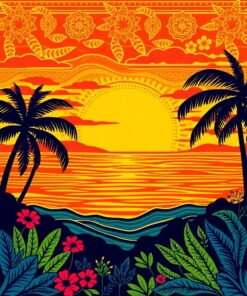 Motif Sunset Paint Numbers