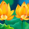 Golden Realistic Lotus Pods Paint By Numbers