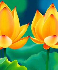 Golden Realistic Lotus Pods Paint By Numbers