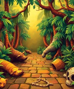 Golden Relic Jungle Floor Paint By Numbers