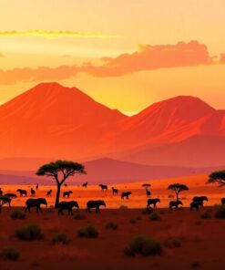 Golden Savannah Peak Dawn Paint By Numbers