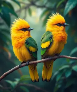 Golden Tailed Jungle Weavers paint by numbers