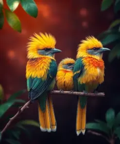 Golden Tailed Jungle Weavers paint by numbers