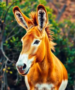 Golden Tropic Savanna Donkey paint by numbers