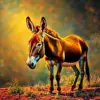 Golden Tropic Savanna Donkey Paint By Numbers