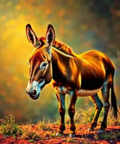 Golden Tropic Savanna Donkey Paint By Numbers