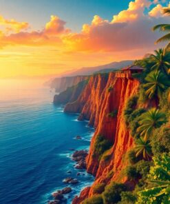 Cliffside Dawn Paint Numbers